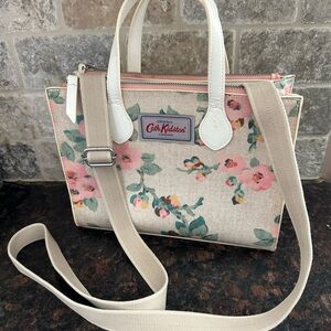 Cath Kidston Pink and Cream Floral Shoulder Bag